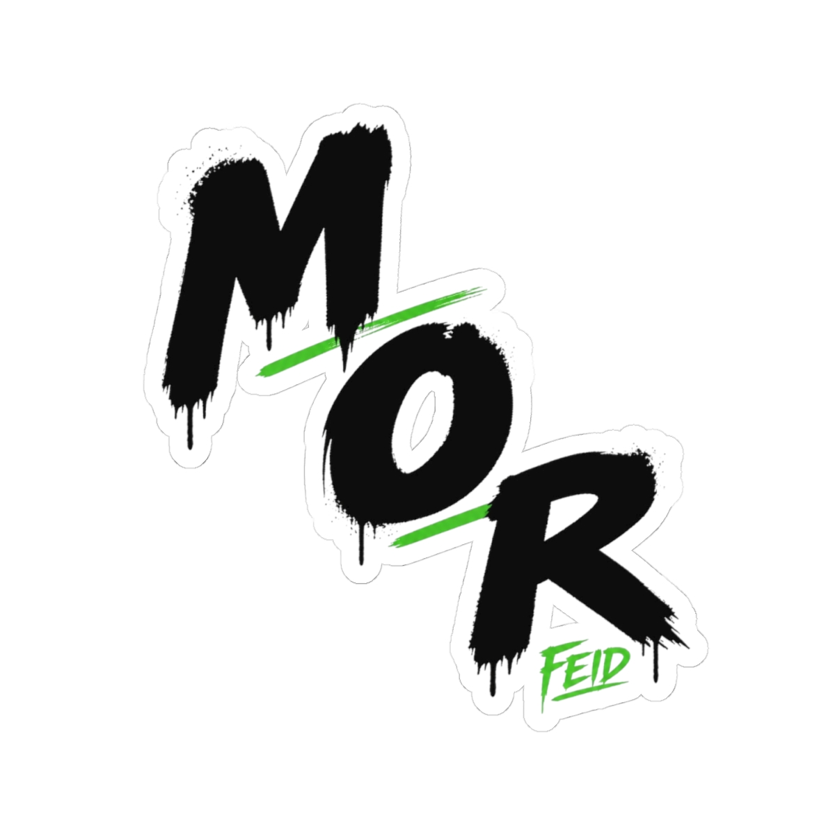 Feid " in smaller font beneath the last letter " Sticker - alternate angle 2, merchandise